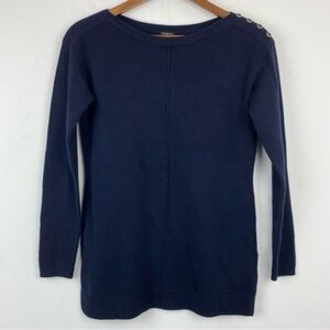 Talbots size Petite XS Women’s Navy Blue Long Sleeve Pullover Sweater